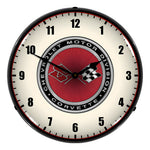 Collectable Sign and Clock C3 Corvette 68-82 Backlit Wall Clock-GM1802840-Garage Giant 