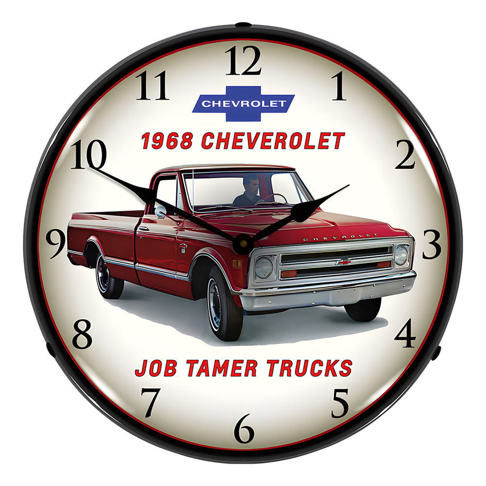 Collectable Sign and Clock 1968 Chevrolet Truck Backlit Wall Clock-GM1802841-Garage Giant