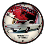 Collectable Sign and Clock 1966 Chevelle SS 396 RI Backlit Wall Clock-GM1802842-Garage Giant 