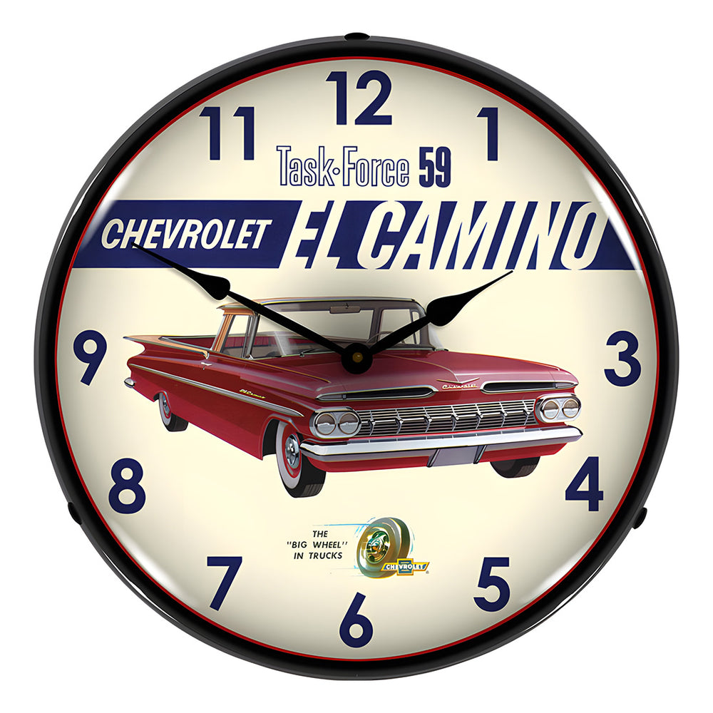 Collectable Sign and Clock 1970 El Camino SS 396 Backlit Wall Clock