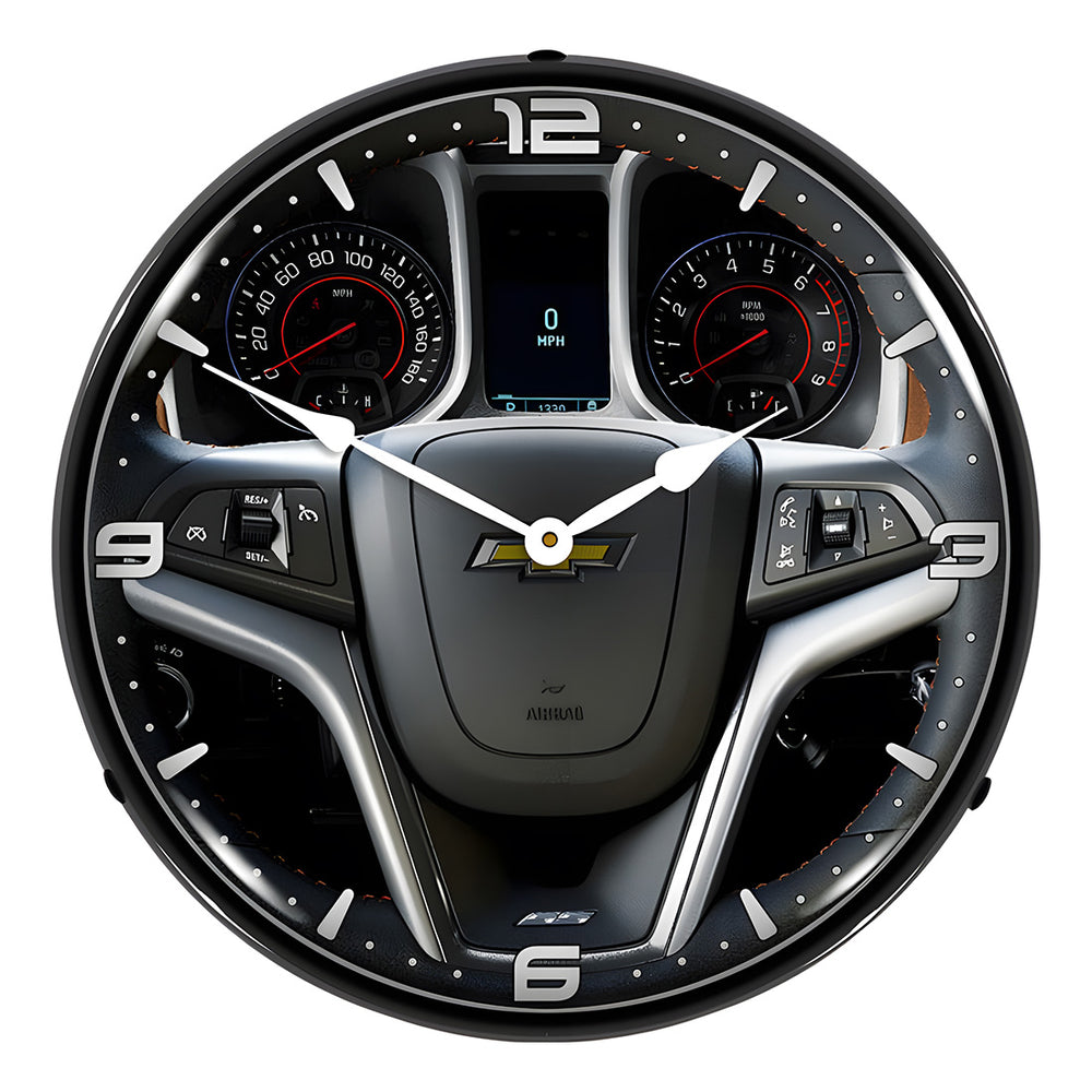 Collectable Sign and Clock 2013 Camaro Dashboard Backlit Wall Clock-GM1907711-Garage Giant