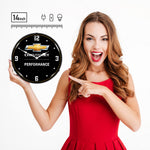 Collectable Sign and Clock Chevrolet Performance Backlit Wall Clock-GM1907712-Garage Giant 