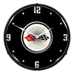 Collectable Sign and Clock C1 Corvette Black Tie Backlit Wall Clock-GM19091015-Garage Giant 