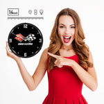Collectable Sign and Clock C3 Corvette Black Tie Backlit Wall Clock-GM19091017-Garage Giant 