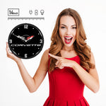 Collectable Sign and Clock C5 Corvette Black Tie Backlit Wall Clock-GM19091019-Garage Giant 