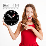 Collectable Sign and Clock C7 Corvette Black Tie Backlit Wall Clock-GM19091021-Garage Giant 