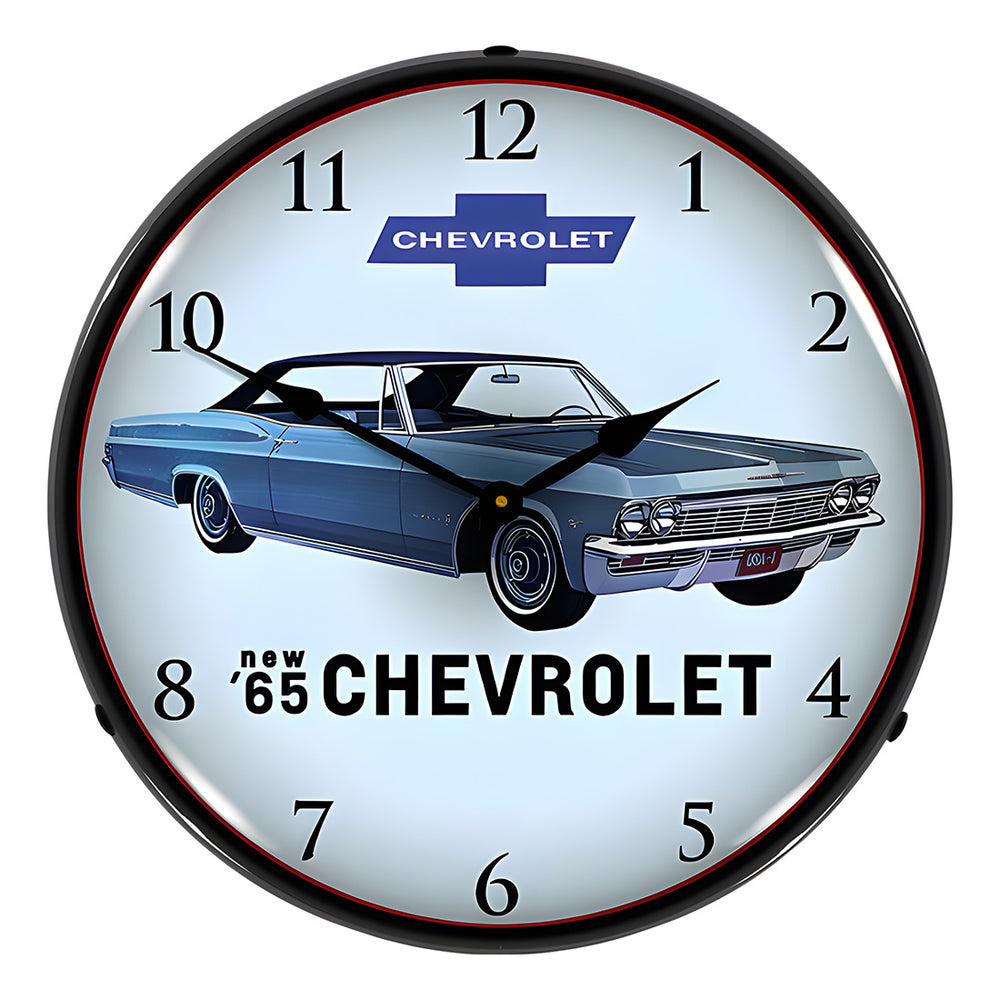 Collectable Sign and Clock 1965 Impala Backlit Wall Clock-GM23031378-Garage Giant