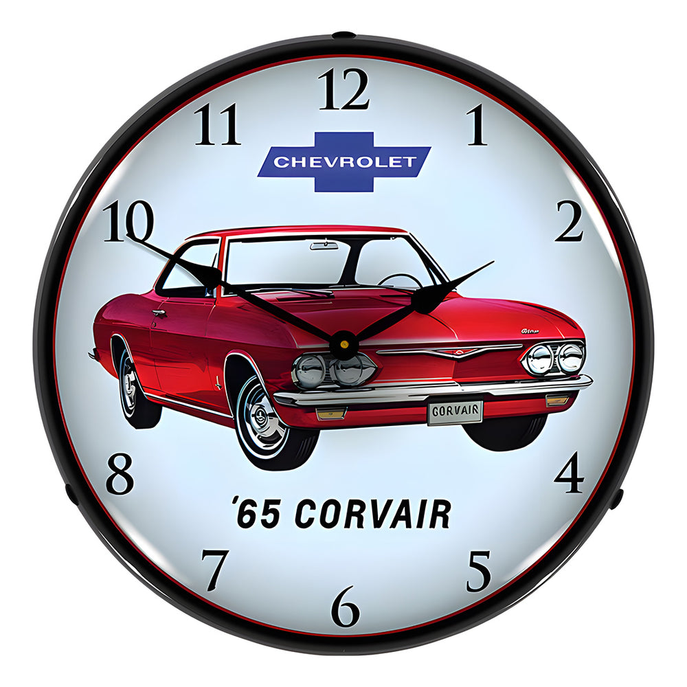 Collectable Sign and Clock 1965 Corvair Backlit Wall Clock-GM23031380-Garage Giant