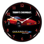 Collectable Sign and Clock 1984 Corvette Backlit Wall Clock-GM23041384-Garage Giant 