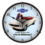 Collectable Sign and Clock 1969 RS SS Camaro Convertible Backlit Wall Clock-GM23041387-Garage Giant 