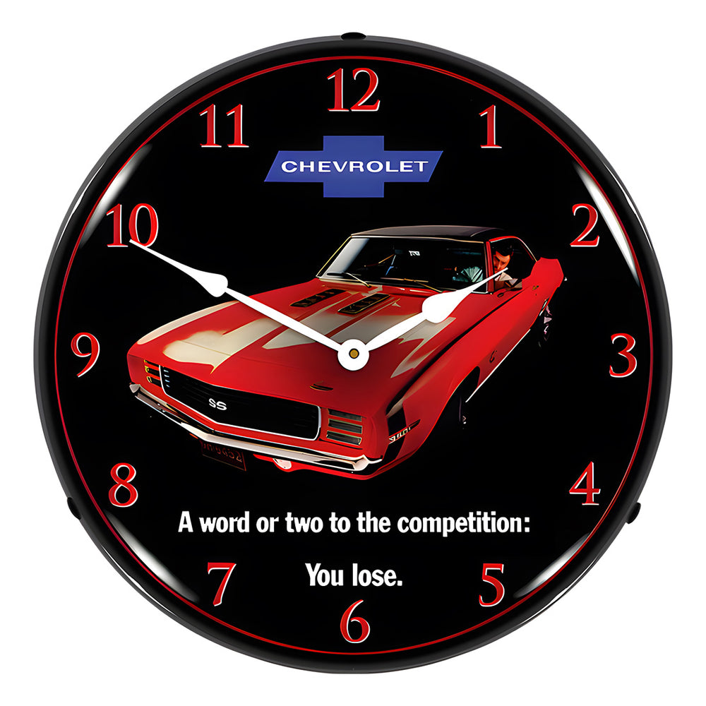 Collectable Sign and Clock 1969 Z28 Camaro Backlit Wall Clock
