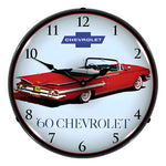 Collectable Sign and Clock 1960 Impala Convertible Backlit Wall Clock-GM23041401-Garage Giant 
