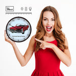 Collectable Sign and Clock 1967 Pontiac GTO Convertible Backlit Wall Clock-GM23041408-Garage Giant 
