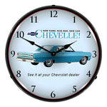Collectable Sign and Clock 1964 Chevelle Backlit Wall Clock-GM23041409-Garage Giant 