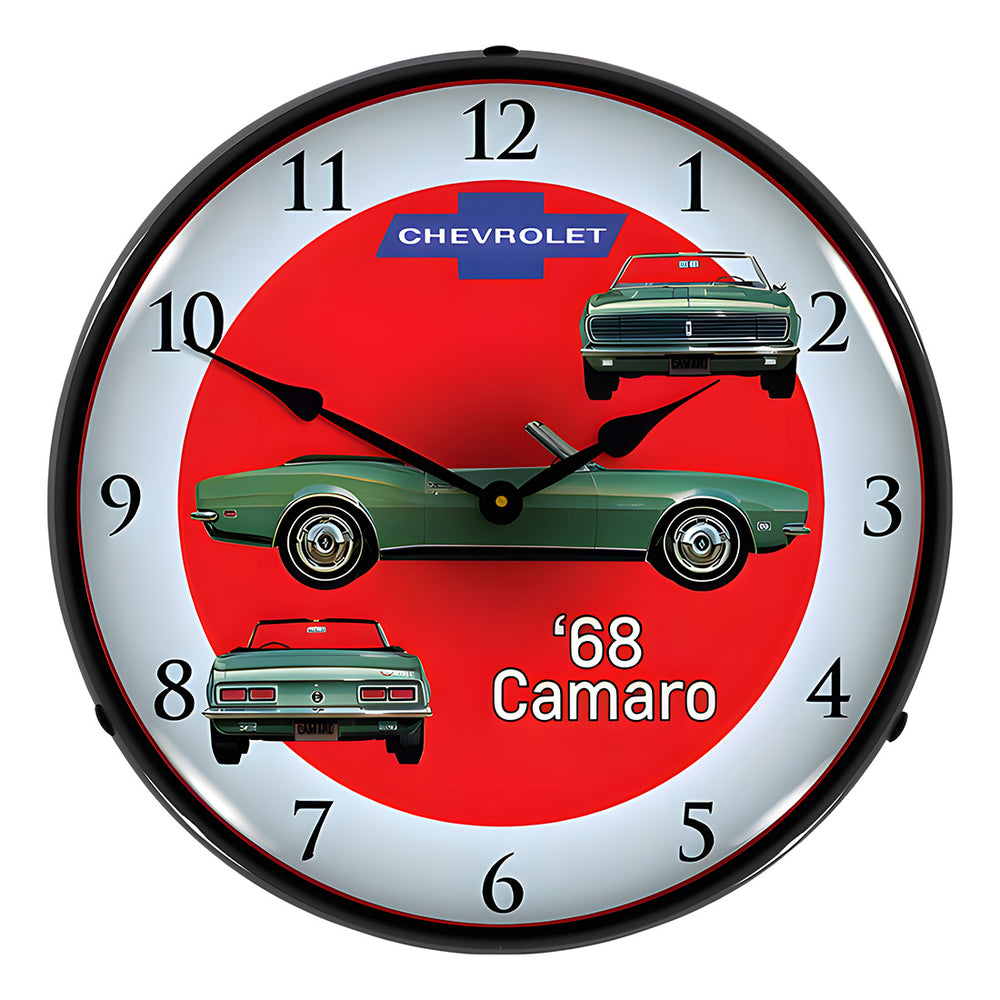 Collectable Sign and Clock 1968 RS Camaro Wall Clock-GM23041413-Garage Giant