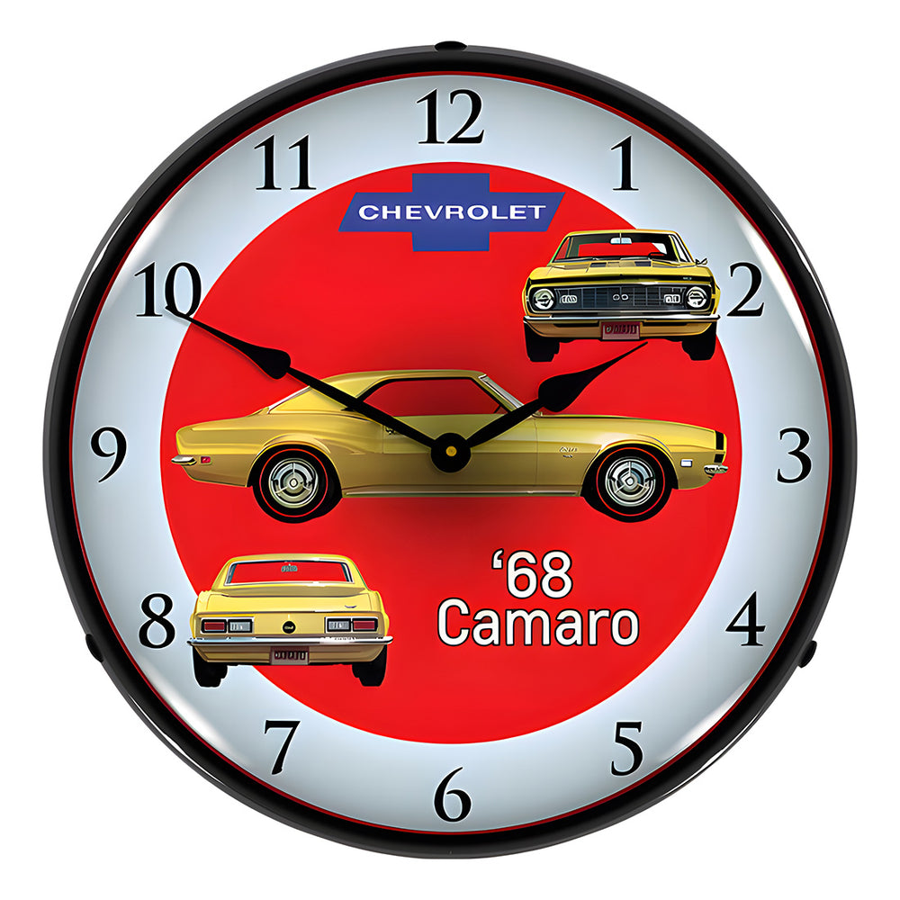 Collectable Sign and Clock 1968 SS Camaro Wall Clock-GM23041414-Garage Giant
