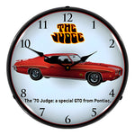 Collectable Sign and Clock 1970 GTO Judge Backlit Wall Clock-GM23041416-Garage Giant 