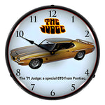 Collectable Sign and Clock 1971 GTO Judge Backlit Wall Clock-GM23041418-Garage Giant 