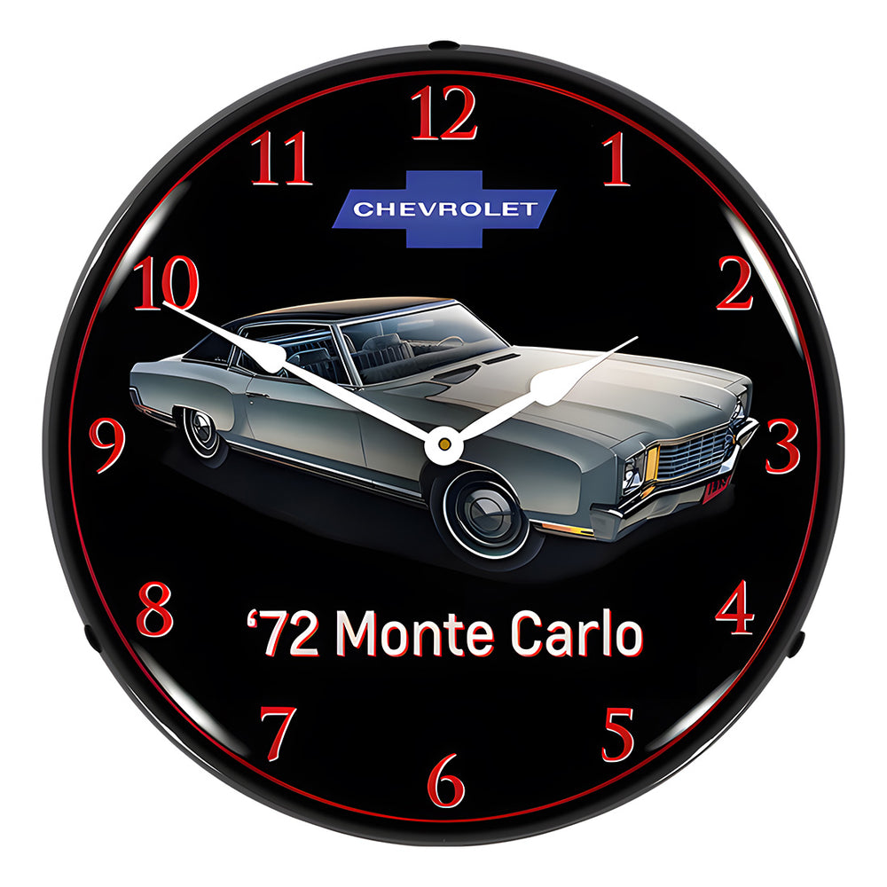 Collectable Sign and Clock 1972 Monte Carlo Backlit Wall Clock-GM23041419-Garage Giant