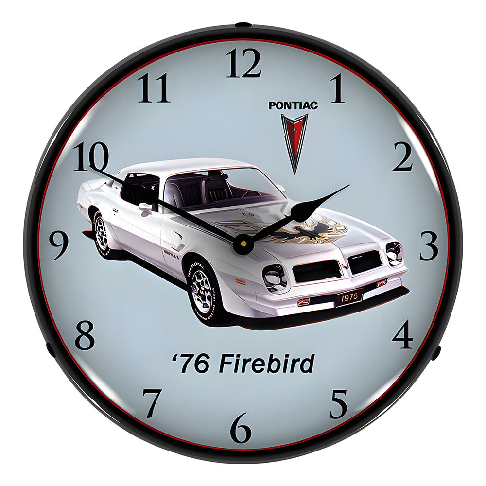 Collectable Sign and Clock 1976 Firebird TA Backlit Wall Clock-GM23041420-Garage Giant
