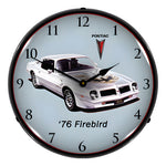 Collectable Sign and Clock 1976 Firebird TA Backlit Wall Clock-GM23041420-Garage Giant 
