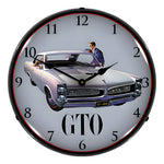 Collectable Sign and Clock 1969 Pontiac Firebird Backlit Wall Clock-GM23051458-Garage Giant 