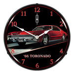 Collectable Sign and Clock 1966 Toronado Backlit Wall Clock-GM23051459-Garage Giant 
