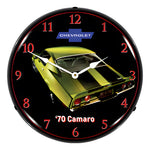 Collectable Sign and Clock 1970 Camaro Z28 Backlit Wall Clock-GM23051463-Garage Giant 