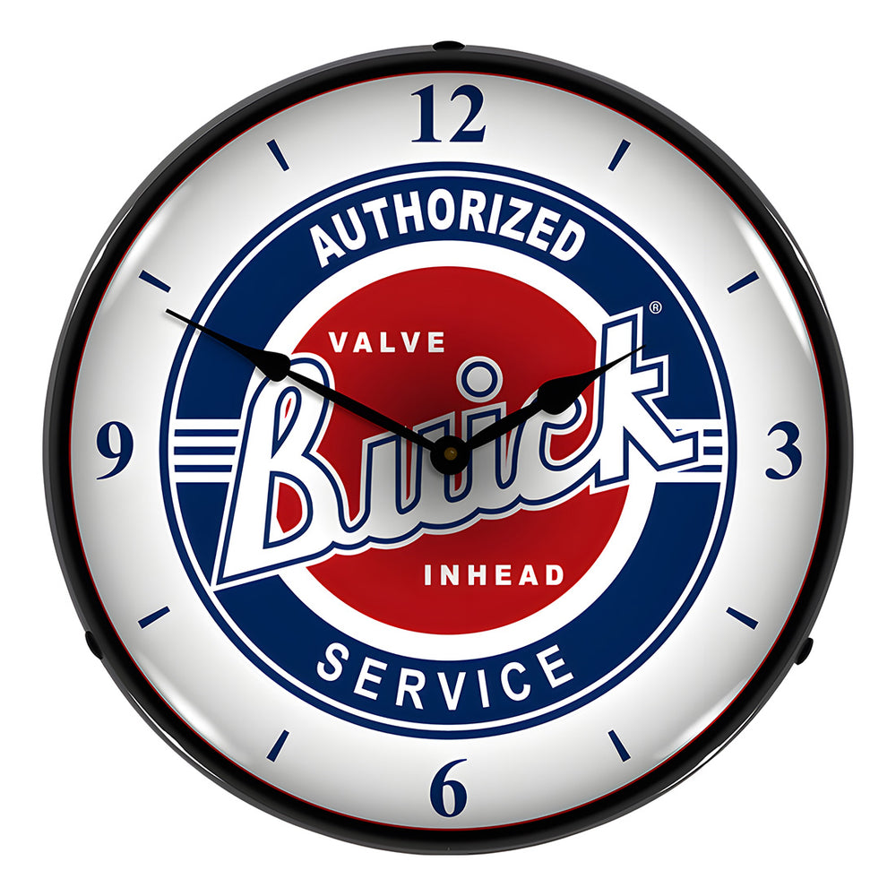 Collectable Sign and Clock Authorized Buick Service Backlit Wall Clock