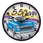 Collectable Sign and Clock 1955 Chevy Backlit Wall Clock-GM712176-Garage Giant 