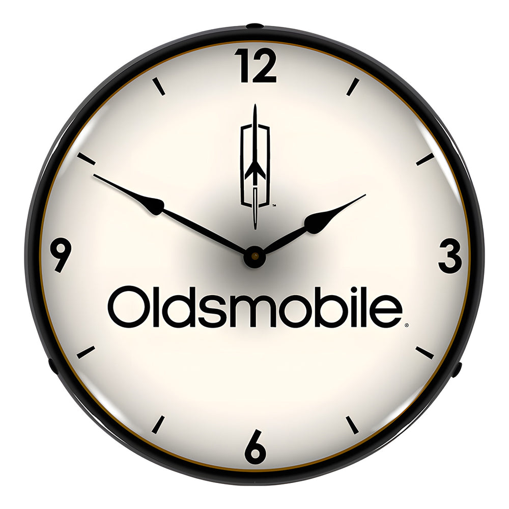 Collectable Sign and Clock Oldsmobile Backlit Wall Clock-GM906211-Garage Giant