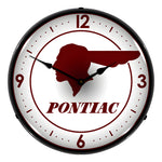 Collectable Sign and Clock Pontiac Backlit Wall Clock-GM910229-Garage Giant 