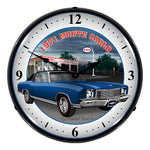 Collectable Sign and Clock 1971 Monte Carlo Backlit Wall Clock-GMRE1005249-Garage Giant 