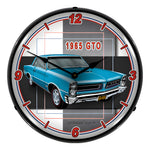 Collectable Sign and Clock 1965 GTO Backlit Wall Clock-GMRE1009267-Garage Giant 