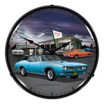 Collectable Sign and Clock 1968 GTO Backlit Wall Clock-GMRE1009269-Garage Giant 