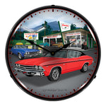 Collectable Sign and Clock 1969 Chevelle Backlit Wall Clock-GMRE1012281-Garage Giant 