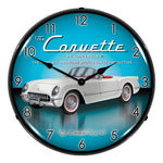 Collectable Sign and Clock 1953 Corvette Backlit Wall Clock-GMRE1108331-Garage Giant 