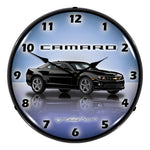 Collectable Sign and Clock Camaro G5 Black Backlit Wall Clock-GMRE1108332-Garage Giant 