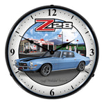 Collectable Sign and Clock 1970 Z28 Camaro Backlit Wall Clock-GMRE1113470-Garage Giant 