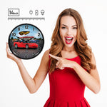 Collectable Sign and Clock C6 Corvette Convertible Diner Backlit Wall Clock-GMRE1205365-Garage Giant 