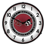 Collectable Sign and Clock C3 Corvette Backlit Wall Clock-GMRE1206370-Garage Giant 