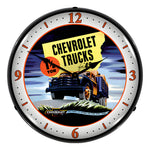 Collectable Sign and Clock 1949 Chevrolet Truck Backlit Wall Clock-GMRE1206378-Garage Giant 