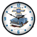 Collectable Sign and Clock 1955 Chevrolet Truck Backlit Wall Clock-GMRE1305441-Garage Giant 
