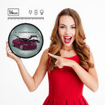 Collectable Sign and Clock 2014 SS Magenta Camaro Backlit Wall Clock-GMRE1401489-Garage Giant 