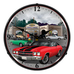 Collectable Sign and Clock 1970 Chevelle Backlit Wall Clock-GMRE710148-Garage Giant 