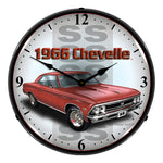 Collectable Sign and Clock 1966 Chevelle SS Backlit Wall Clock-GMRE805187-Garage Giant 