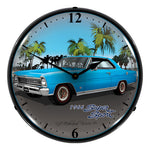 Collectable Sign and Clock 1966 Chevy Nova Backlit Wall Clock-GMRE908224-Garage Giant 