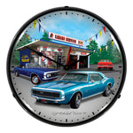 Collectable Sign and Clock 1967 Camaro Backlit Wall Clock-GMRE910226-Garage Giant 