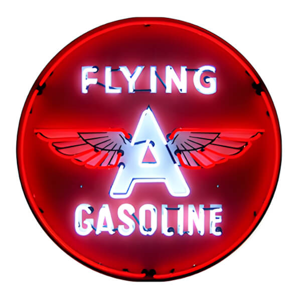 Neonetics Flying A Gasoline 36-Inch Neon Sign | Garage Giant - Garage Giant