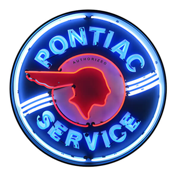 Neonetics Pontiac Service 36-Inch Neon Sign-9PONBK-Garage Giant